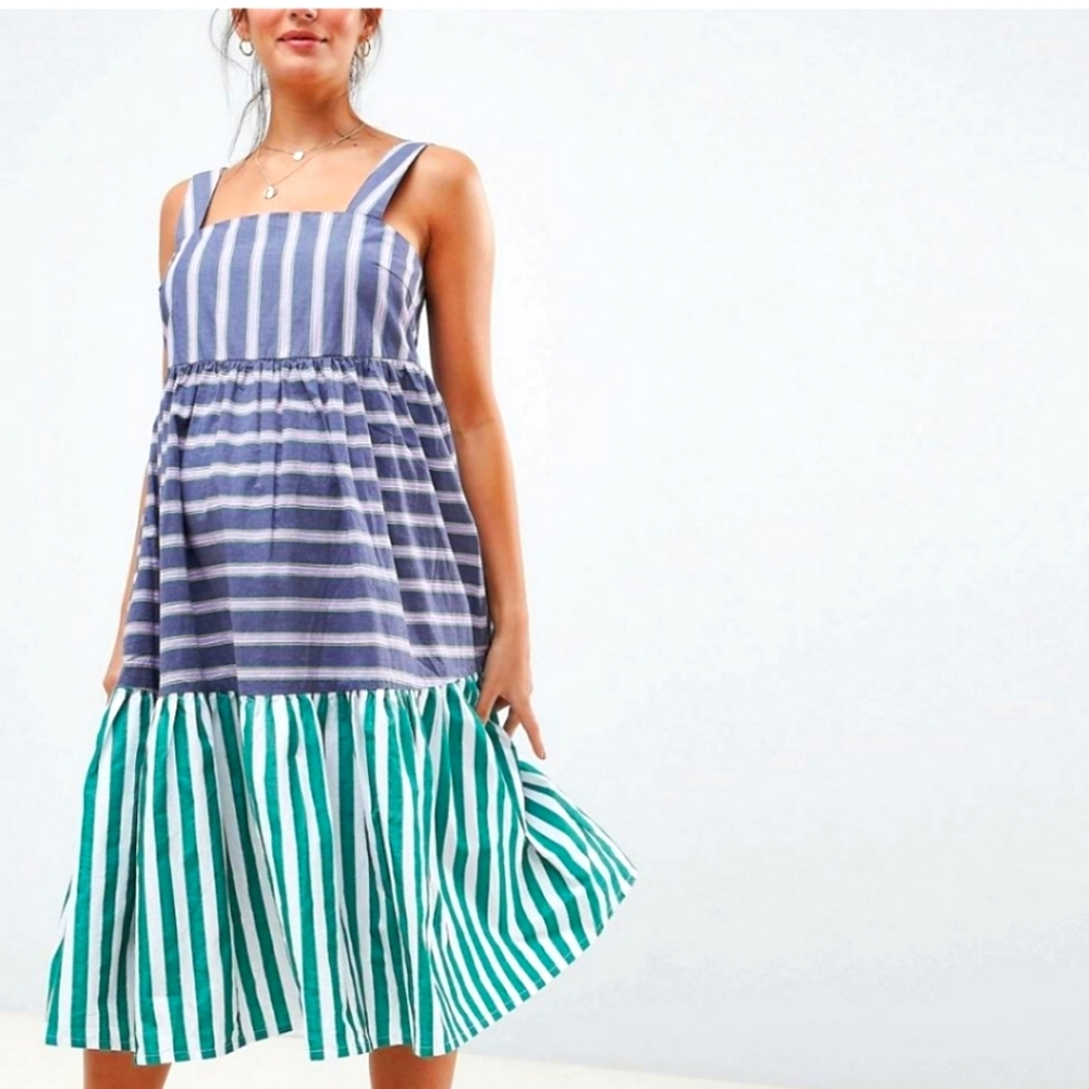 Asos Maternity Size 16 Striped Dress